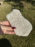 Pale Pink Apophyllite Slab — Flat Natural Raw Crystal Specimen, Heart Chakra Stone, 327 g
