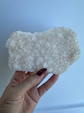 Pale Pink Apophyllite Slab — Flat Natural Raw Crystal Specimen, Heart Chakra Stone, 327 g