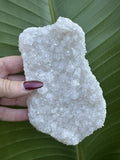 Pale Pink Apophyllite Slab — Flat Natural Raw Crystal Specimen, Heart Chakra Stone, 327 g