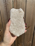 Pale Pink Apophyllite Slab — Flat Natural Raw Crystal Specimen, Heart Chakra Stone, 327 g