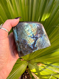 labradorite freefrom crystal with blue flash