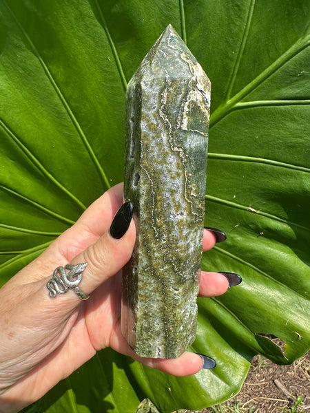 Ocean Jasper Tower Point Pillar Obelisk 11-1