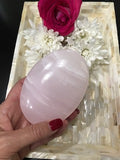 Pink Calcite Crystal Palm Stone