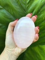 Pink Calcite Crystal Palm Stone