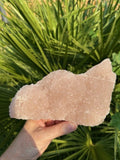 Pink Apophyllite Slab — Natural Raw Crystal Specimen, Heart Chakra Stone, 436 g