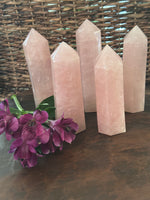 Rose quartz tower pillar