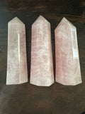 Rose quartz tower pillar