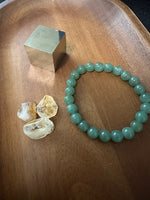 abundance and wealth crystal set - pyrite cubes, citrine tumbles and aventurine bracelet