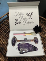 amethyst gua sha kit