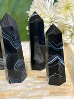 Black and Blue Agate Tower / Pillar