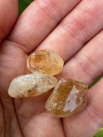 abundance and wealth crystal set - citrine tumbles