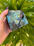 labradorite freefrom crystal with blue flash