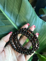 smoky quaartz bead bracelet - stretch 6 mm - 3