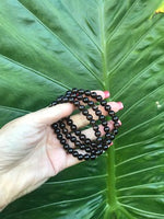 smoky quaartz bead bracelet - stretch 6 mm - 6