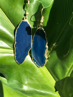 blue agate earrings