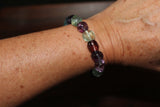 tumbled fluorite crystal stretch bracelet