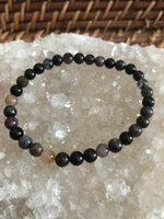 Multi-Colored Tourmaline Crystal Stretch Bracelet - Medium Size Beads