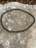 pyrite crystal stretch bracelet