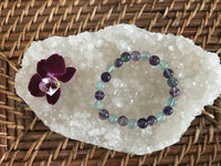 fluorite crystal stretch bracelet
