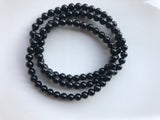 black tourmaline crystal stretch bracelet