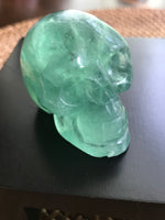 green fluorite skull