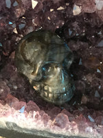 Labradorite crystal skull