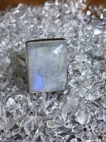 Moonstone Crystal Rectangular Ring