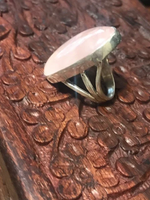 Rose Quartz Oval Shaped Ring