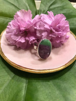 Ruby Zoisite Crystal Oval Shaped Ring