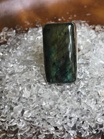 Labradorite Crystal Ring - Rectangular