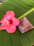 lepidolite crystal pyramid