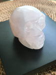 rose quartz crystal skull