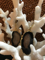 Brown agate earrings