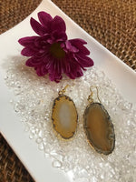 Brown agate earrings